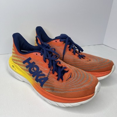 Hoka One One Men s Mach 5 Running Shoes Orange Walking Trainers US Size 12D