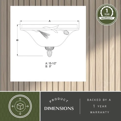 VAXCEL C0120 Sierra 16in Flush Mount Black Walnut - Picture 8 of 8