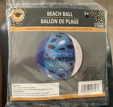 BALLE DE PLAGE GRADUÉE "ET AINSI LES AVENTURES COMMENCENT " Neuf