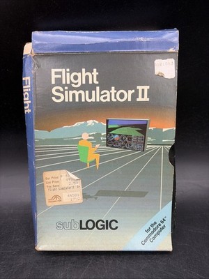 Flight Simulator II Computer Game Commodore 64 Complete 1983 SubLogic Complete