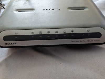 Belkin F5D9230-4 Wireless G + MIMO Router ver 5000 BUNDLE w/ AC Adapter Untested