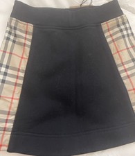 Falda Burberry Niños Nolen Vintage Cuadros Panel Niñas 6y Jersey Tejida Nueva con Etiquetas