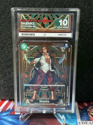 One Piece TCG Shanks ST16-004 SP Alt Art Alternate Art ACE 10 Gem Mint English