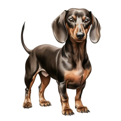 3x Sticker Dachshund Car Sticker 9x9cm Teckel Dachshund Dog Cute Set