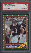 1986 Topps Jay Hilgenberg PSA 8 NM-MT Rookie Card RC #17 Graded Chicago Bears. rookie card picture