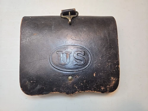 US Civil War Model 1864 Cartridge Box w/Tins - Ammo Pouch - Metzger/Hartzell