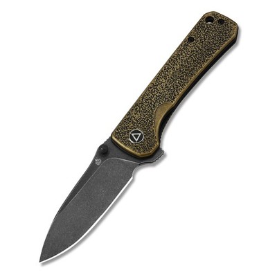QSP Knife HAWK QS131-L Messer Taschenmesser 14C28N Stahl Messing Griff Flipper