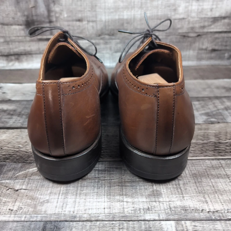 Zapato de vestir Allen Edmonds Van Ness para hombre talla 9,5 3E cuero marrón nogal EE. UU. Foto 3 de 4