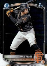 2025 Bowman Chrome Prospects BCP-134 Onil Perez San Francisco Giants Rookie Card