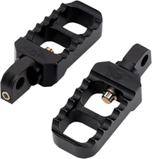 Joker Machine Adjustable Serrated Billet Footpegs Black