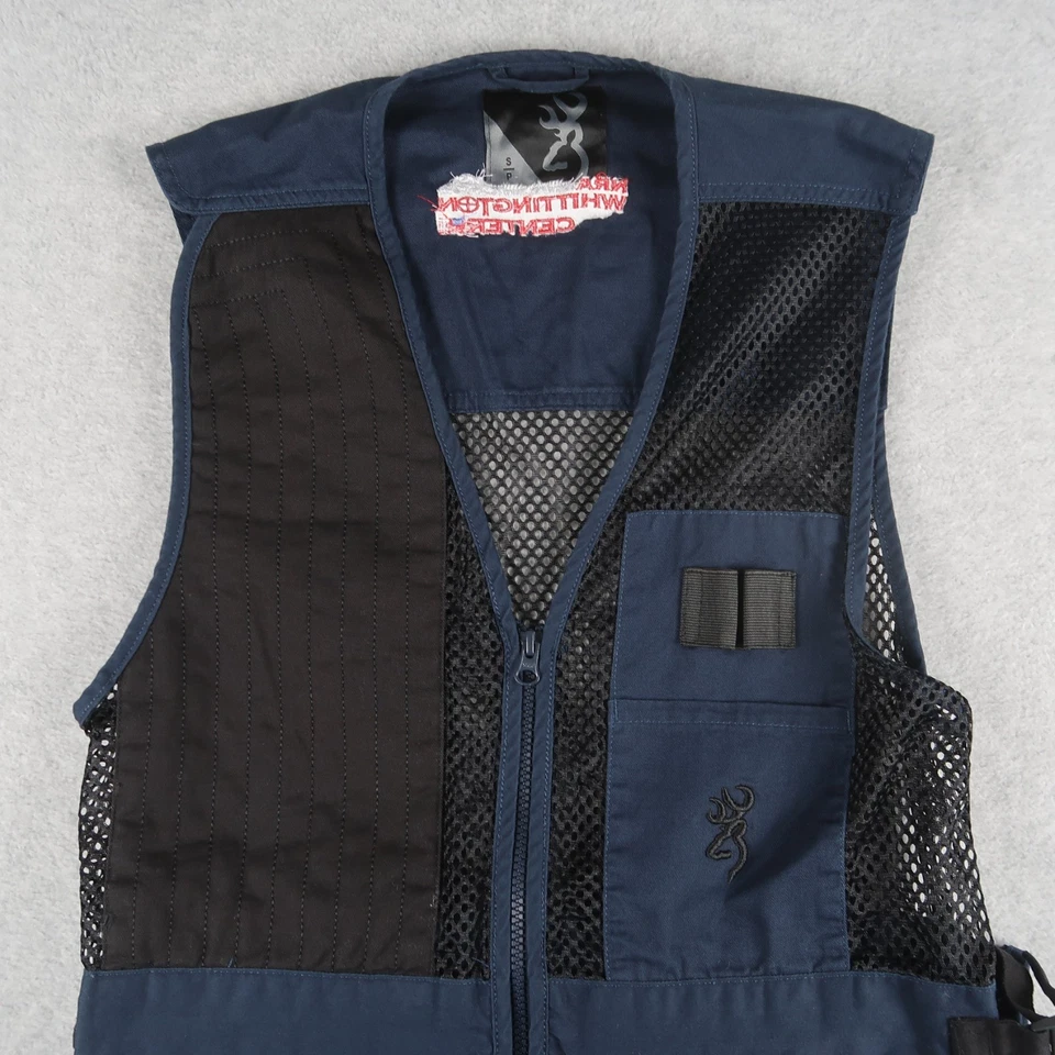 Browning Mesh Shooting Vest Black Blue Men’s Size S Small NRA Whittington Center - Image 3 of 4