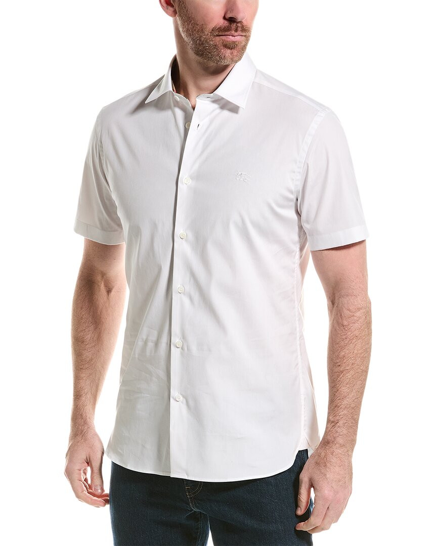 Тканая рубашка Burberry Мужская белая Xxl 50790₽