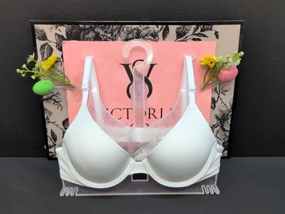 Victoria Secret Pink Wear Everywhere Push Up Underwire Bra 32A White