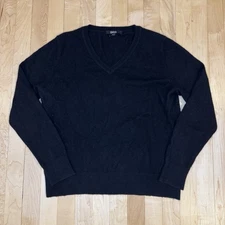 Quince 100% Cashmere V Neck Pullover Sweater Women’s Soft Size L Black