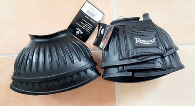 2 Paar Rhinegold Elite Velcro Overreach Boots M Pferd Neu Gamaschen