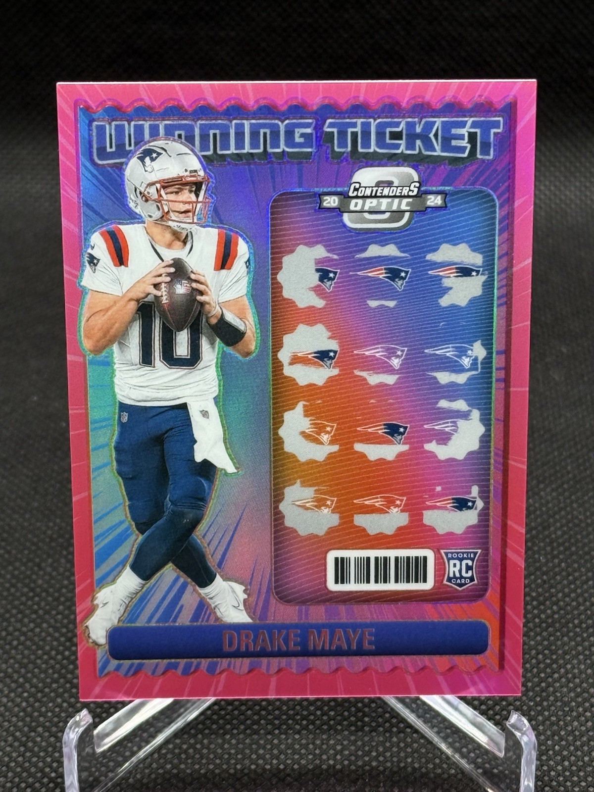 Drake Maye Panini Contenders Optic Winning Tickets #WTDME Pink