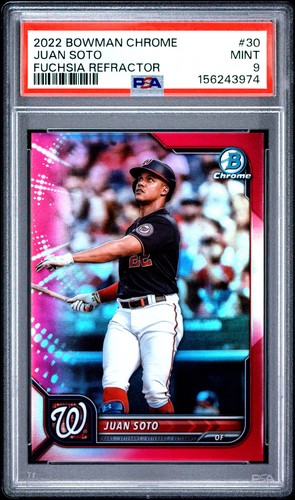2022 Bowman Chrome #30 Juan Soto Fuchsia Refractor PSA 9
