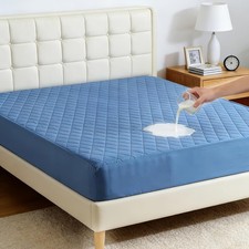Waterproof Mattress Protector, Queen Size Cooling 3D Air Fabric Bed Pad Cover