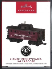 2023 Hallmark Lionel Pennsylvania K4 Caboose Metal Keepsake Ornament