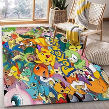 Kawaii Pokemon Cartoon Carpet Rug for Home Living Room Bedroom 1