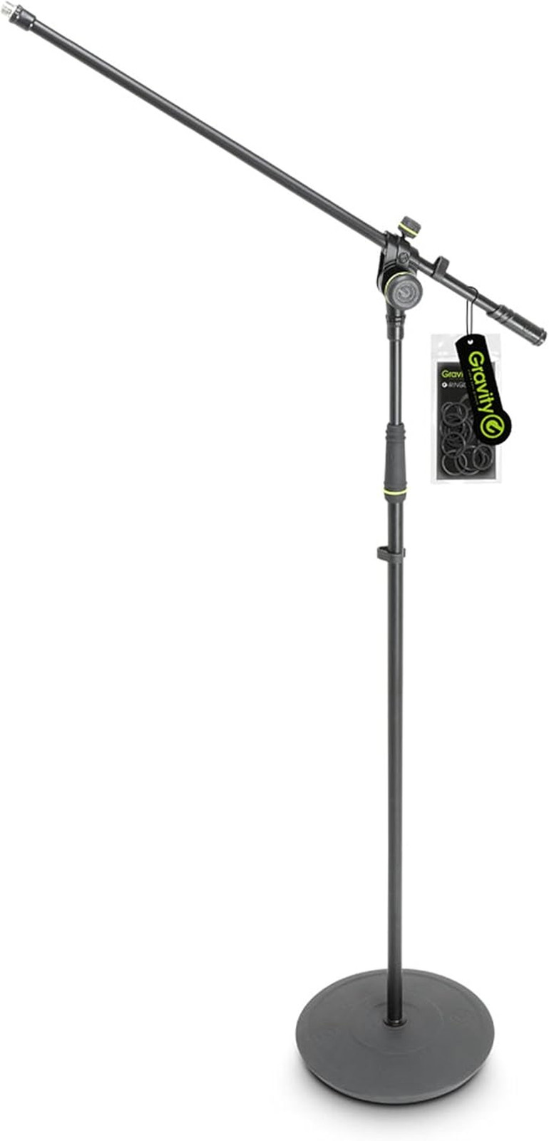 MS 2321 B - Asta Microfonica Con Base Tonda E Portamicrofono a 2 Punto