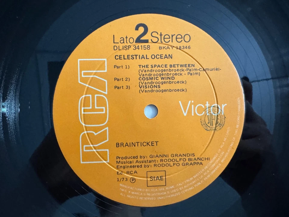 Brainticket LP "Celestial Ocean" RCA 34158 Italy ~ 1973 Gatefold Psych Prog ~ NM Foto 4 de 4