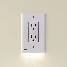 Receptacle OutLet Night Light Snap Power