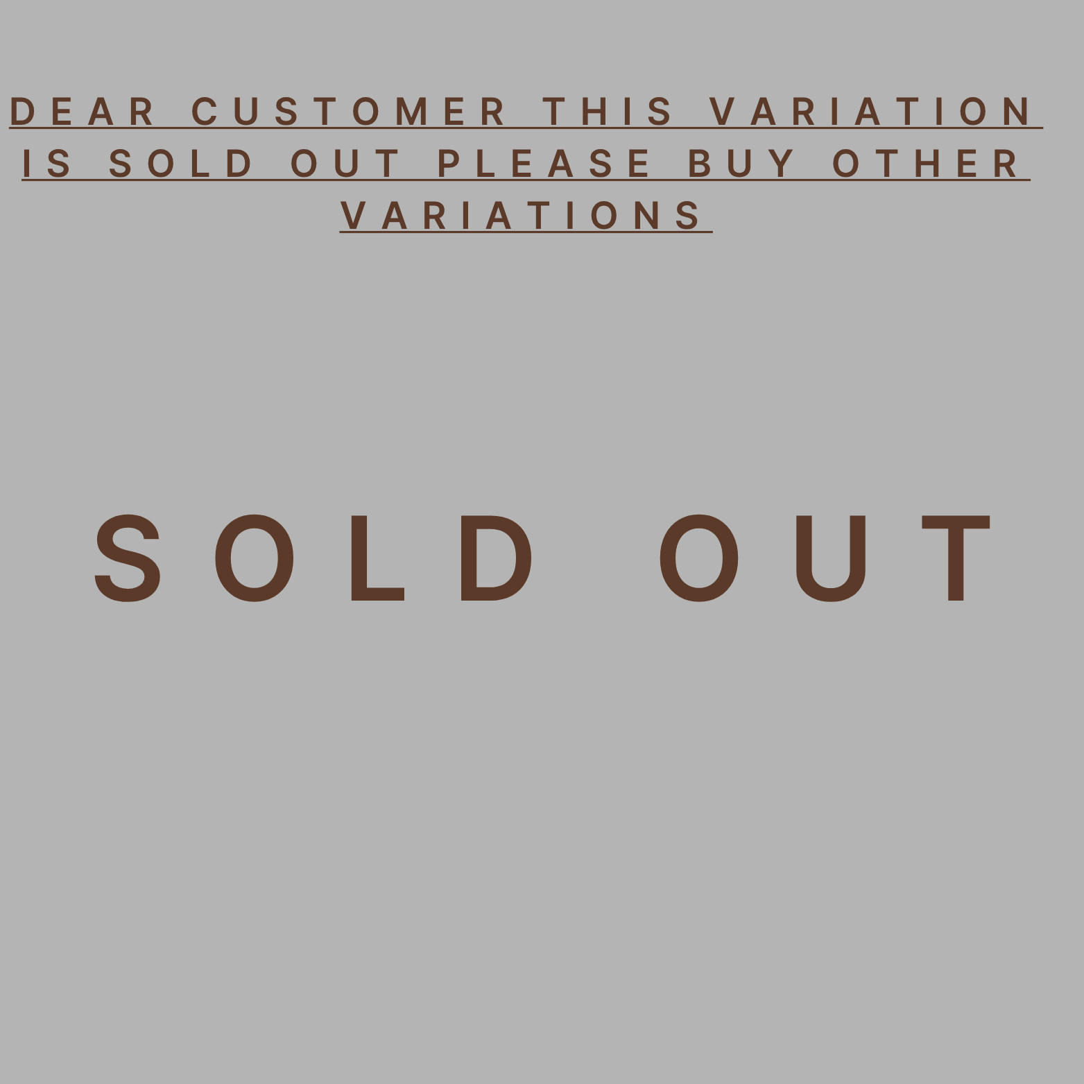 SOLD OUT
