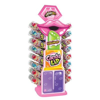 Johny Bee Candy Lip Lollipop Stand 48 x 5g