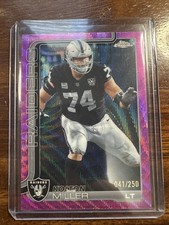 Topps Chrome 2025 Kolton Miller Pink Refractor #183 /250 Las Vegas Raiders