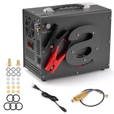 PCP Air Compressor, Airgun Compressor, Portable 4500Psi/30Mpa, Water/Oil-Free...