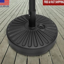 Patio Umbrella Base Stand 50lb Weight HDPE 11ft Canopy Outdoor Furniture Decor
