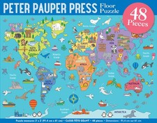 World Map Floor Puzzle (48 Pieces) (36 Inches Wide X 24 Inches High) by Peter Pa