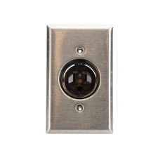 HUBBELL HBL5235 CLOCK HANGER RECEPTACLE 15A 125V NEMA 5-15R, STAINLESS STEEL