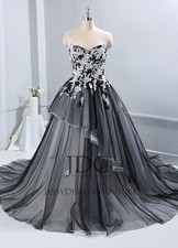 Beading Lace Black Wedding Dress Wedding Dress 32-60 Tailored