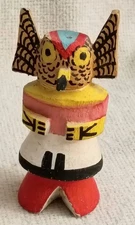 Vintage Cottonwood Root Hopi Highway Route 66 Owl Kachina Abbot Sakiestewa