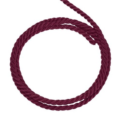 Twisted Cord Trim, 11 Yard 4mm 3-Ply Twine Braided Rope Thread, Wine Red
