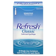 Refresh Classic Lubricant Eye Drops 50 Single Use Vials-NIB Exp. 09/26.