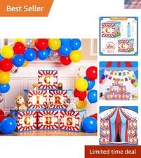Vibrant 6-Piece Circus Theme Party Box Set - Perfect for Birthdays  Events