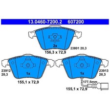 Satz Bremsbeläge Bremsklötze vorne für Skoda Superb 2 3T4 3T5 | 24002675