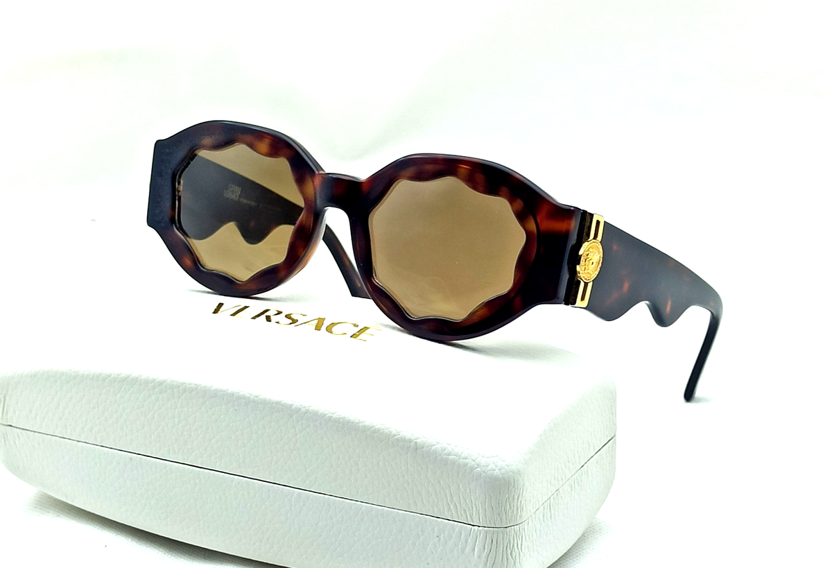 RARE GIANNI VERSACE SUNGLASSES VINTAGE MOD. S13 90s OWL-EYE THICK