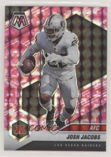 2021 Panini Mosaic Variations AFC Pink Camo Mosaic Prizm Josh Jacobs #235 0nr3