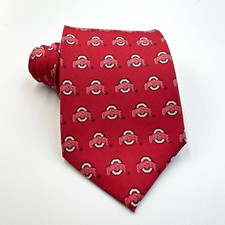 Ohio State Buckeyes Necktie College Classics Red Logo Tie NCAA Collectible