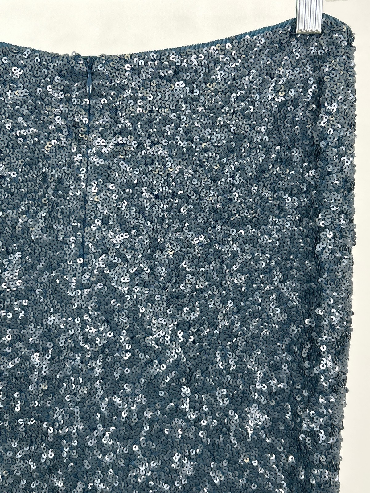 LAFAYETTE 148 NY Size 2 Teal Full Sequin Party Formal Straight Women Skirt