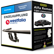 Abnehmbare Anhängerkupplung für ALFA ROMEO 159 Limousine 05- Typ 939 Westfalia