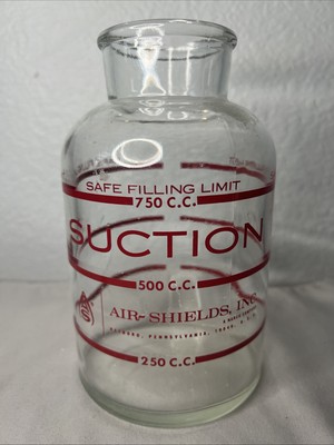 VTG Narco Air Shields Medical Specifics Sterilization Suction Glass Bottle 750cc