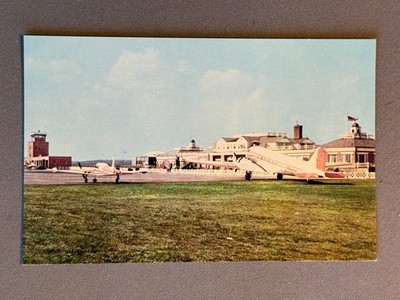 MA Massachusetts Worcester, Million Dollar Airport, Curteich, ca 1960