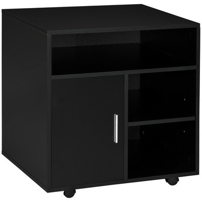 HOMCOM Multi-Storage Druckereinheit Büro Organisation mit 5 Fächern Schwarz