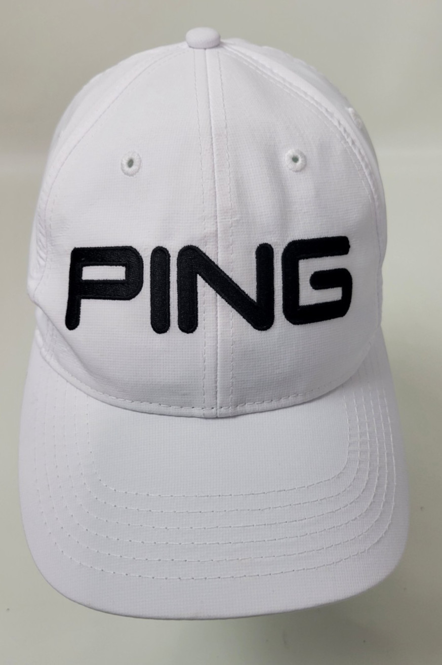 Ping White Adjustable Strapback Golf Hat Cap - image 2
