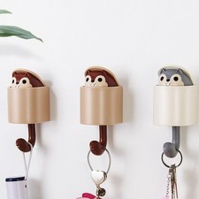 Creative Cartoon Animal Shape Wall Hooks Squirrel Wall Hanging Key Hook for